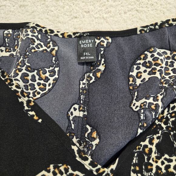 Emery Rose Cami Tank Top with Leopard Print Skulls Women's Size 3XL - Picture 2 of 8